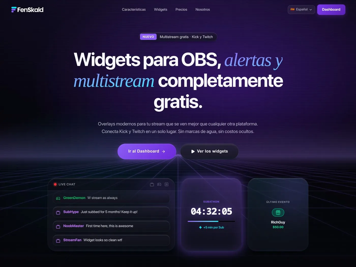 FenSkald — Plataforma para Streamers