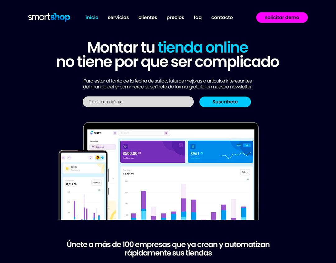 SmartShop Landing Page Design